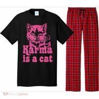 Karma Is A Cat Funny Cute Cat Love Gift Pajama Set thumb 0