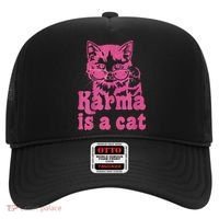 Karma Is A Cat Funny Cute Cat Love Gift Hat thumb 0