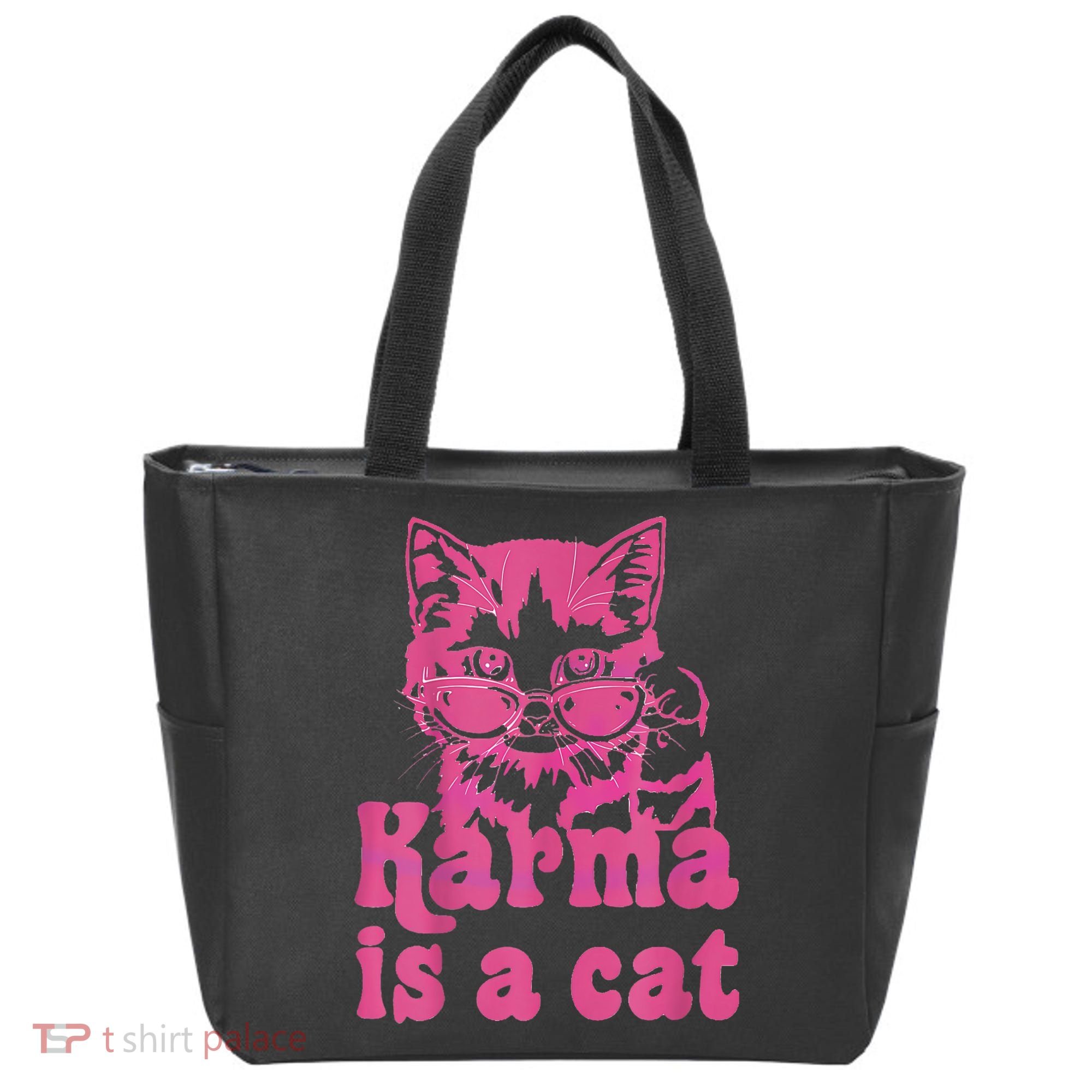 Karma Is A Cat Funny Cute Cat Love Gift Tote Bag
