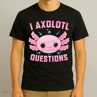 Kawaii I Axolotl Questions Cute Axolotl Anime Teen T-Shirt thumb 3