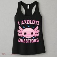 Kawaii I Axolotl Questions Cute Axolotl Anime Teen Women's Tank Top thumb 3