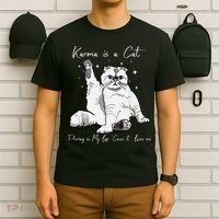 Karma Is A Cat Purring In My Lap Cause It Loves Me Cat Lover T-Shirt thumb 6