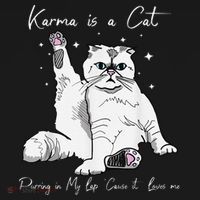 Karma Is A Cat Purring In My Lap Cause It Loves Me Cat Lover Women's Tank Top thumb 5