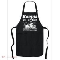 Karma Is A Cat Purring In My Lap Cause It Loves Me Apron thumb 0