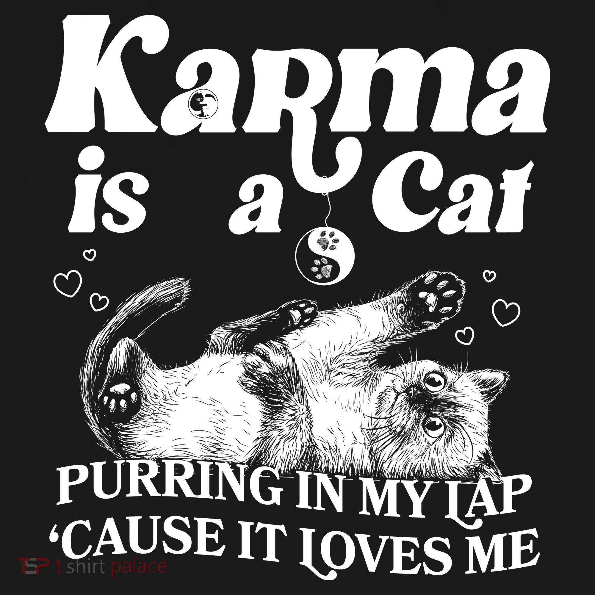 Karma Is A Cat Purring In My Lap Cause It Loves Me Mousepad