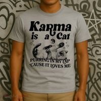 Karma Is A Cat Purring In My Lap Cause It Loves Me T-Shirt thumb 3