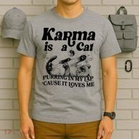 Karma Is A Cat Purring In My Lap Cause It Loves Me T-Shirt thumb 6