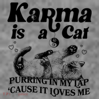 Karma Is A Cat Purring In My Lap Cause It Loves Me Women's Hoodie thumb 2