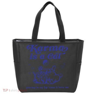 Karma Is A Cat Tote Bag