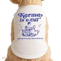 Karma Is A Cat Doggie Tank thumb 0