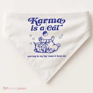 Karma Is A Cat USA-Made Doggie Bandana