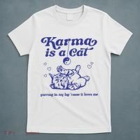 Karma Is A Cat T-Shirt thumb 5
