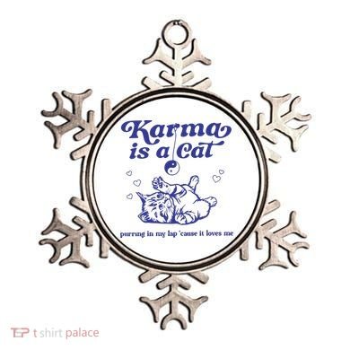 Karma Is A Cat Ornament
