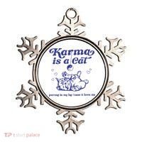 Karma Is A Cat Ornament thumb 0