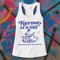Karma Is A Cat Women's Tank Top thumb 3