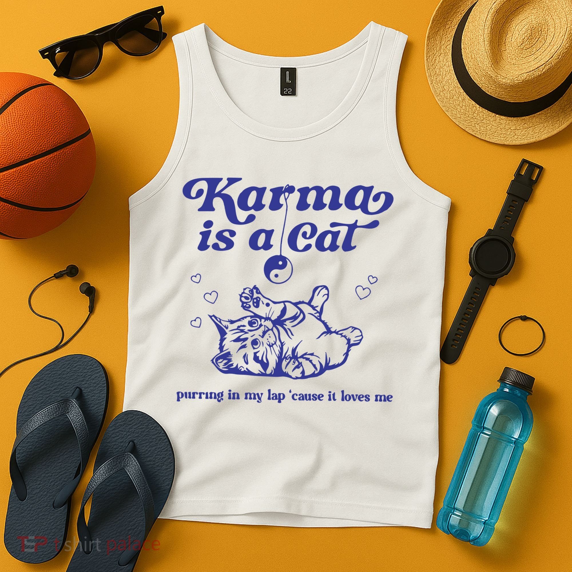 Karma Is A Cat Tank Top