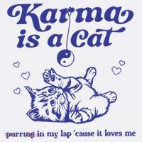 Karma Is A Cat Tank Top thumb 6