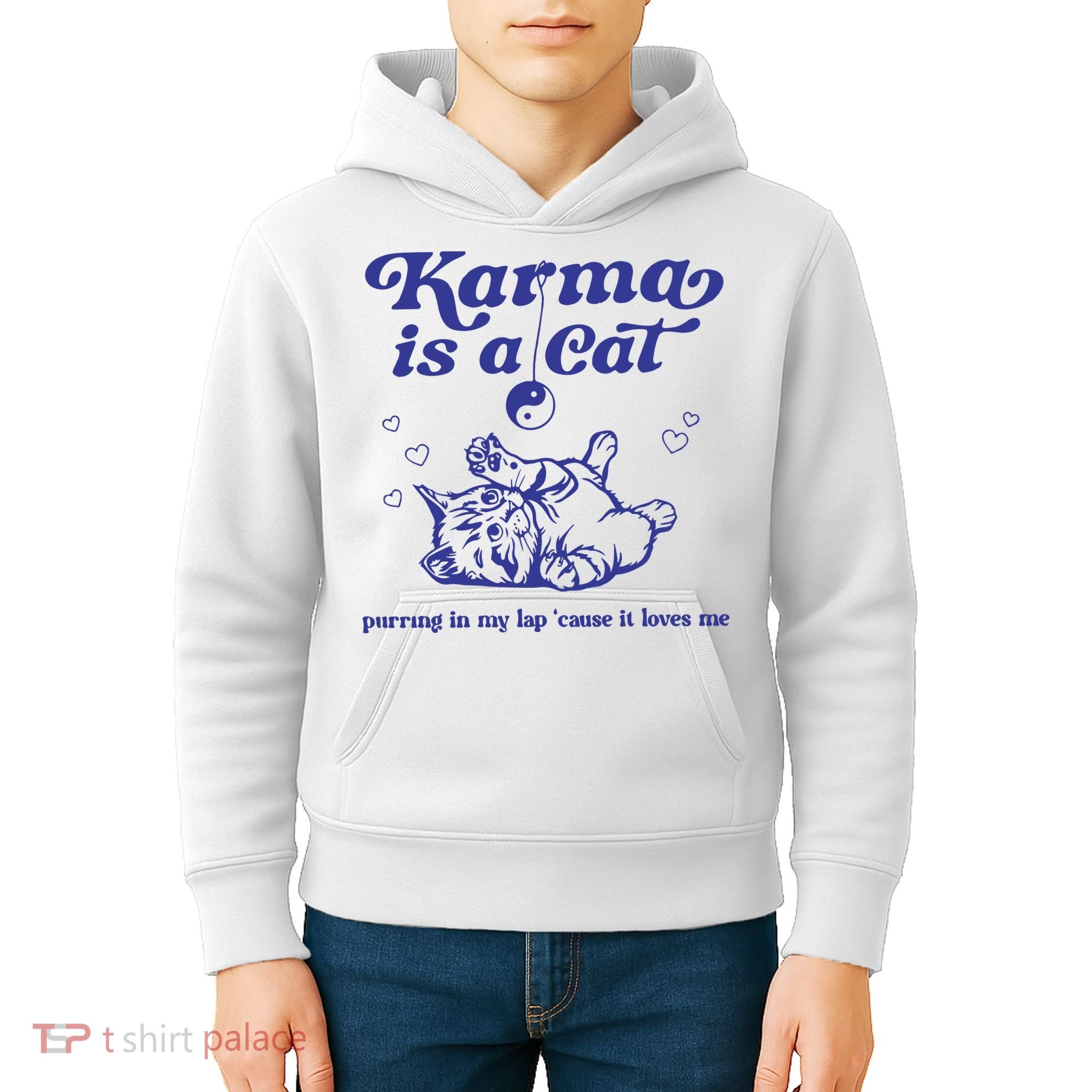 Karma Is A Cat Kids Hoodie