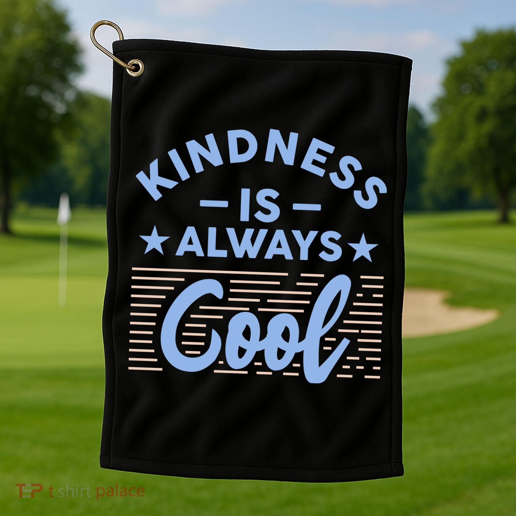 Kindness Is Always Cool Be Kind Golf Towel