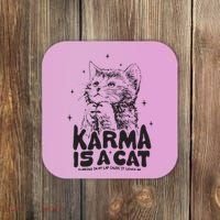 Karma Is A Cat Shirts Taylor Eras Cat Lover Coaster thumb 0