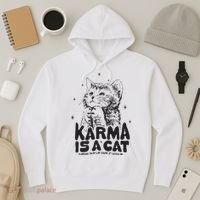 Karma Is A Cat Shirts Taylor Eras Cat Lover Hoodie thumb 3