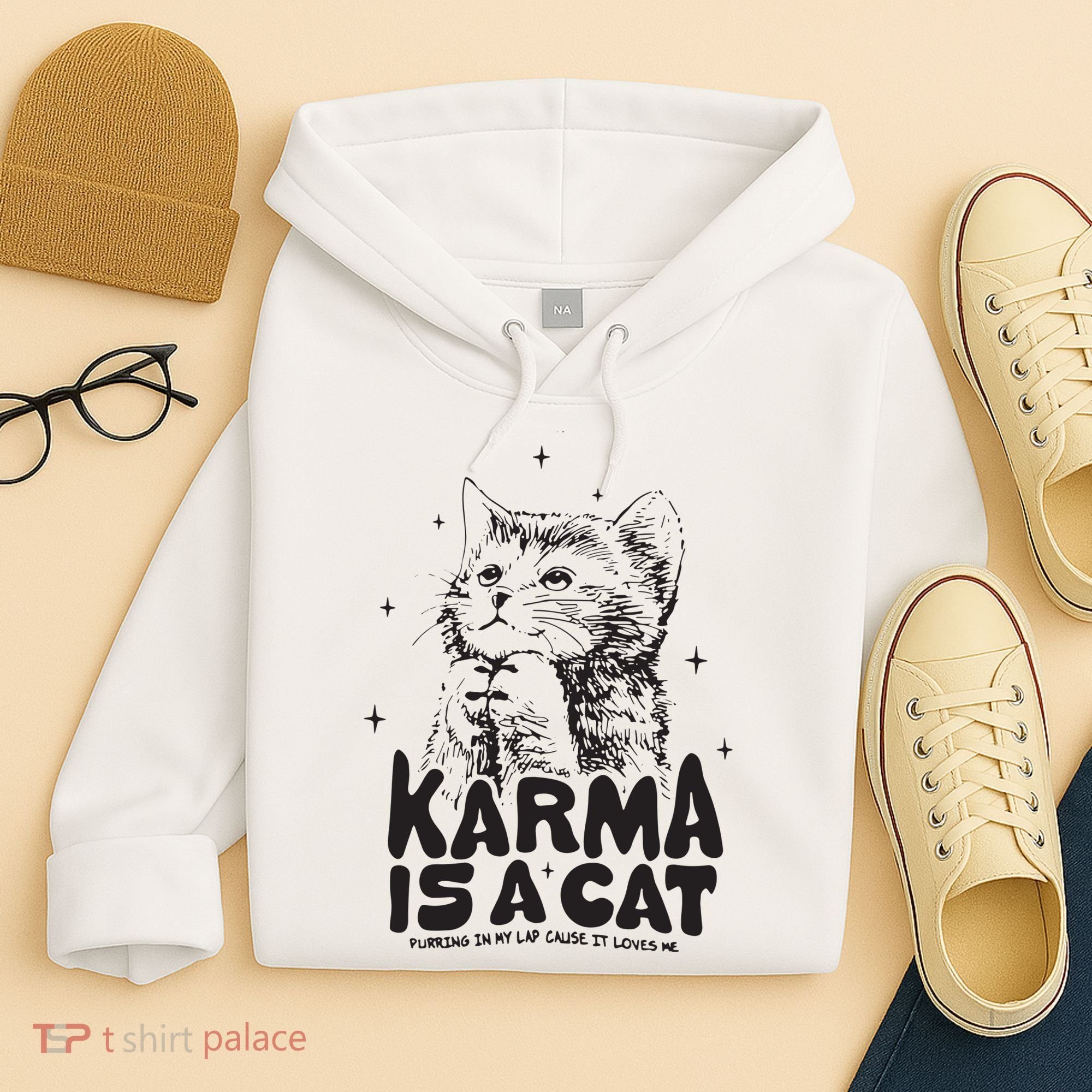 Karma Is A Cat Shirts Taylor Eras Cat Lover Hoodie