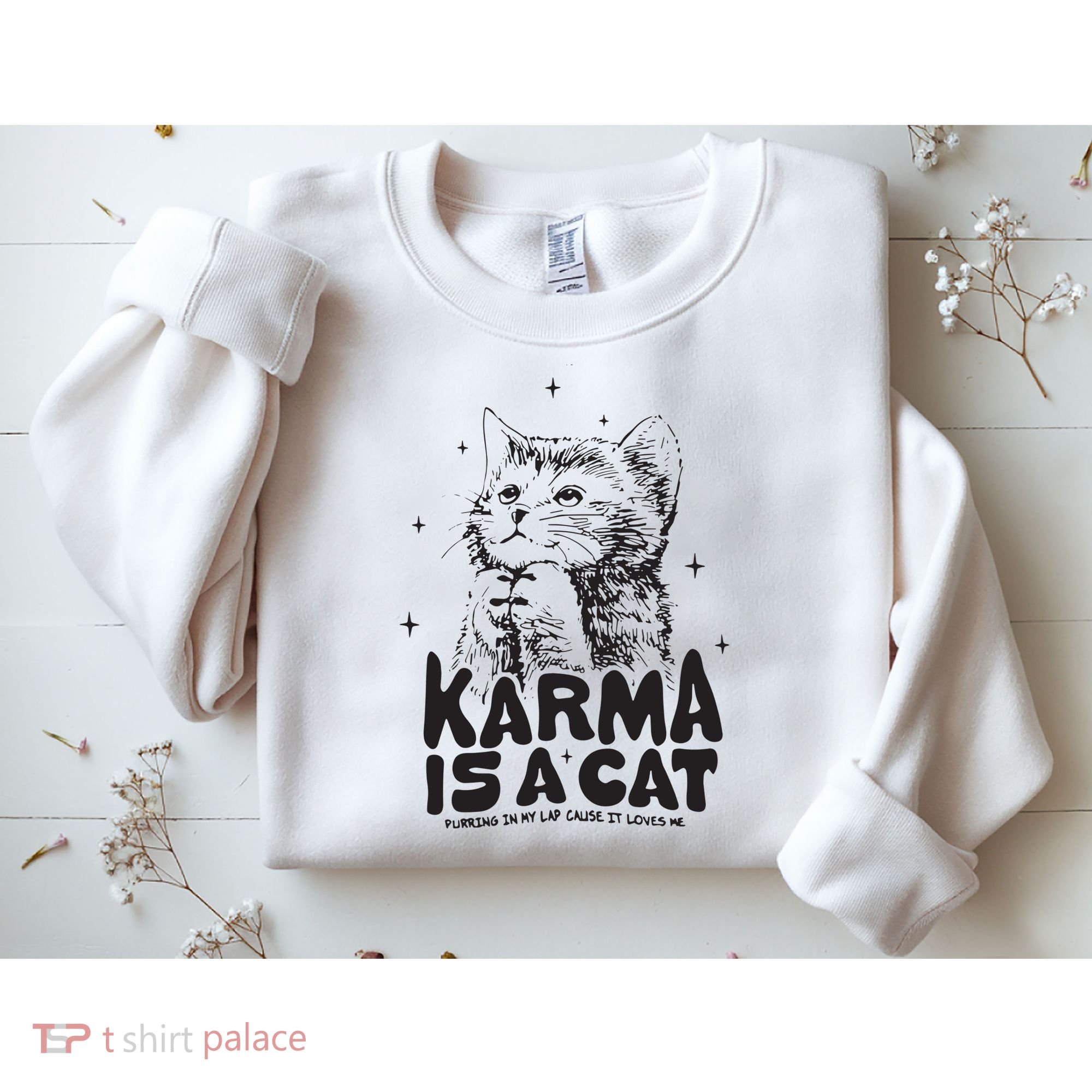 Karma Is A Cat Shirts Taylor Eras Cat Lover Sweatshirt