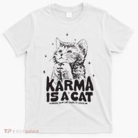 Karma Is A Cat Shirts Taylor Eras Cat Lover T-Shirt thumb 0