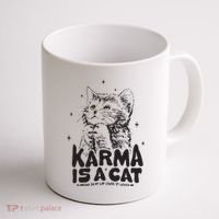 Karma Is A Cat Shirts Taylor Eras Cat Lover Coffee Mug thumb 1