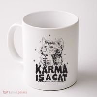 Karma Is A Cat Shirts Taylor Eras Cat Lover Coffee Mug thumb 0