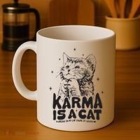 Karma Is A Cat Shirts Taylor Eras Cat Lover Coffee Mug thumb 4