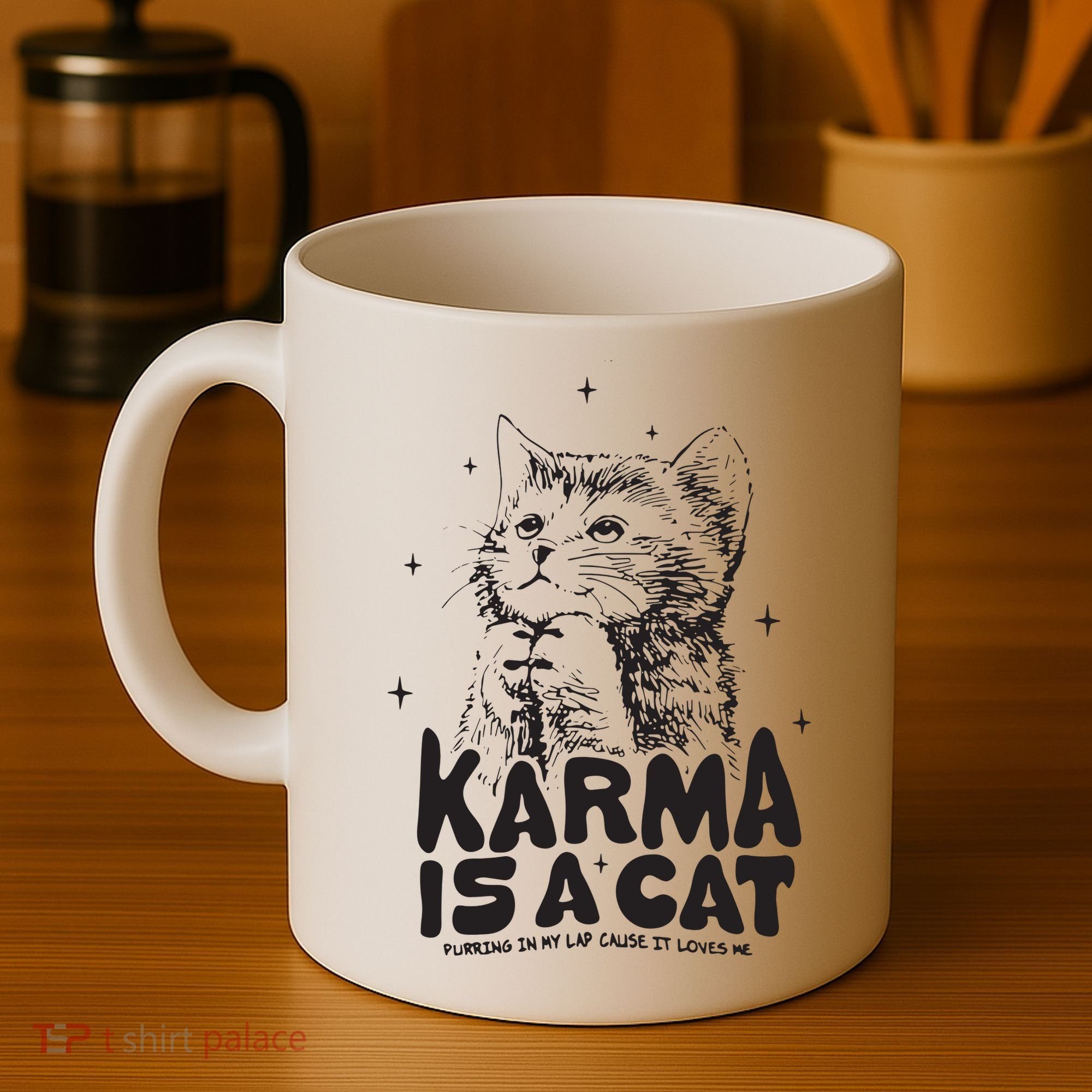 Karma Is A Cat Shirts Taylor Eras Cat Lover Coffee Mug