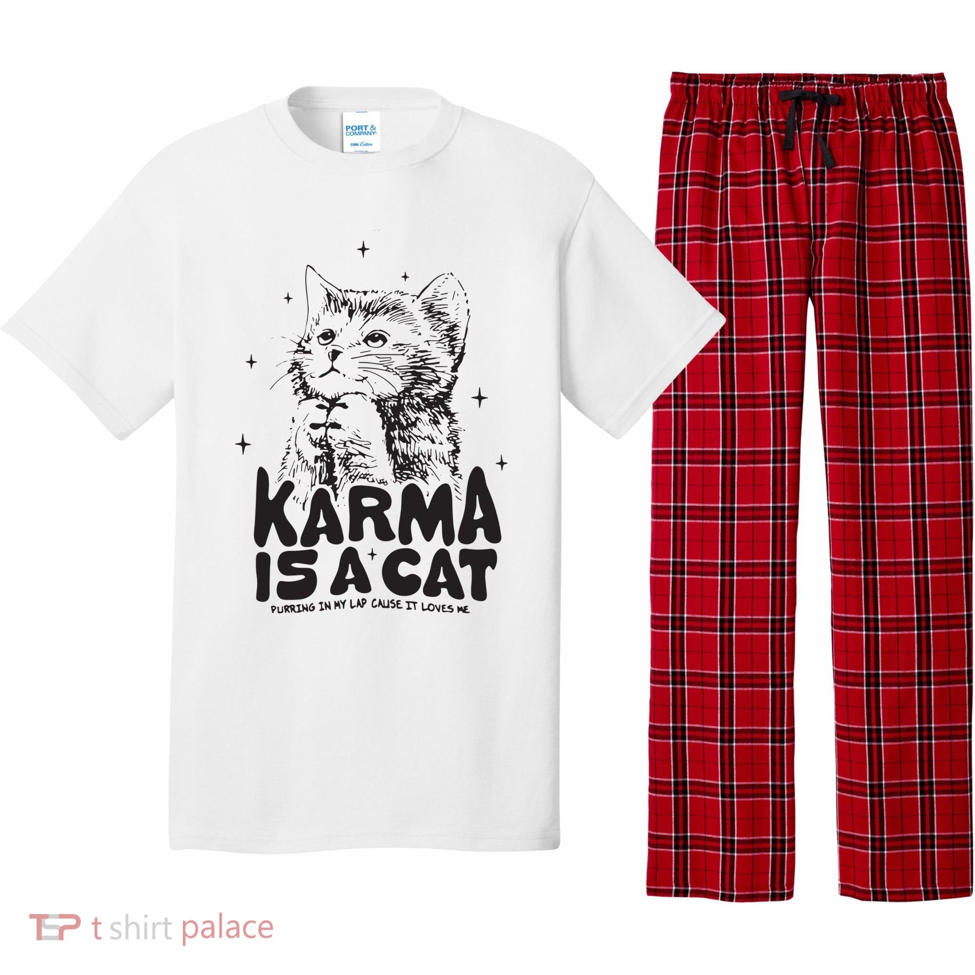 Karma Is A Cat Shirts Taylor Eras Cat Lover Pajama Set