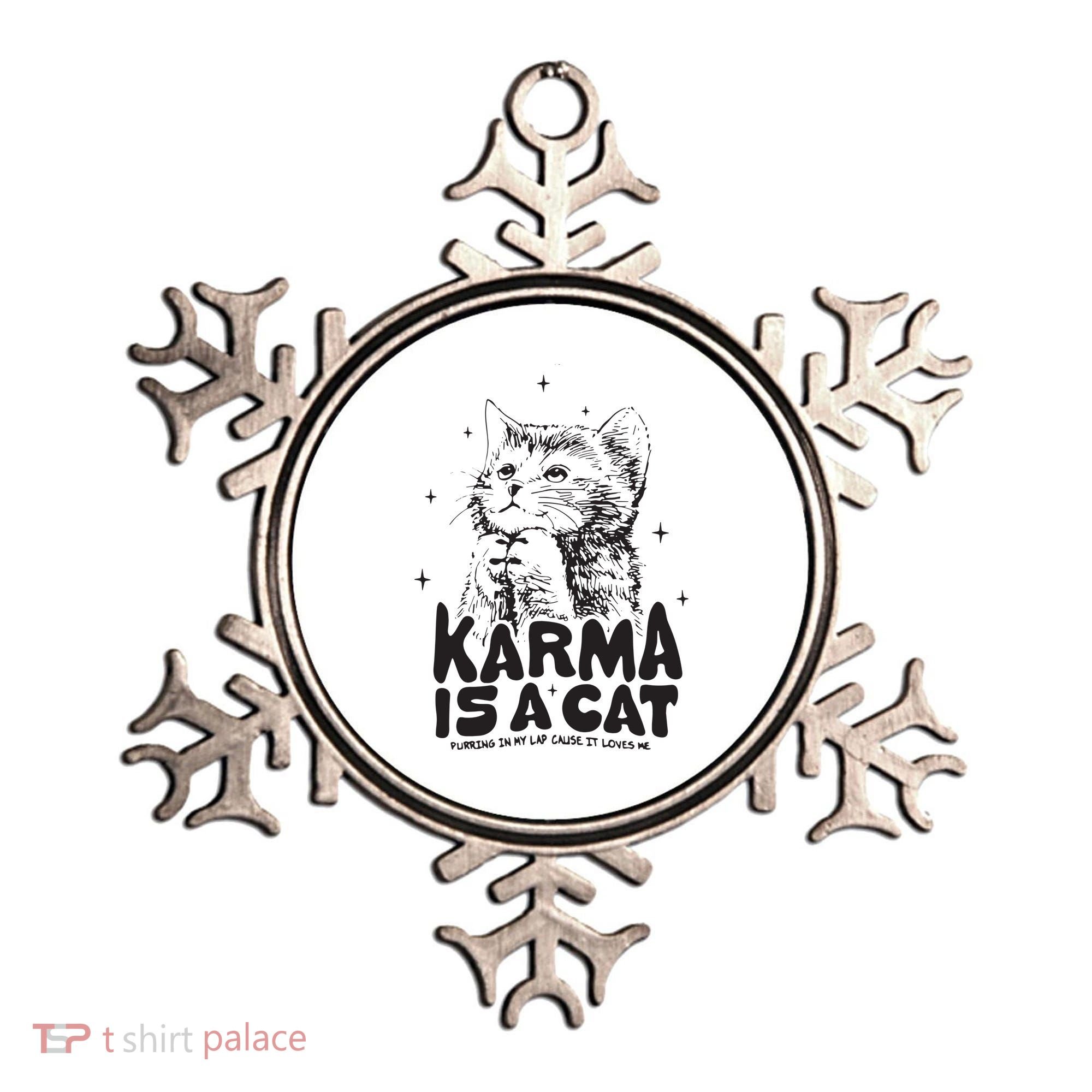 Karma Is A Cat Shirts Taylor Eras Cat Lover Ornament