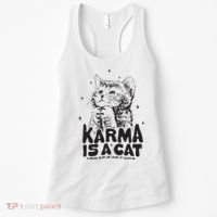 Karma Is A Cat Shirts Taylor Eras Cat Lover Women's Tank Top thumb 0