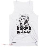 Karma Is A Cat Shirts Taylor Eras Cat Lover Tank Top thumb 0