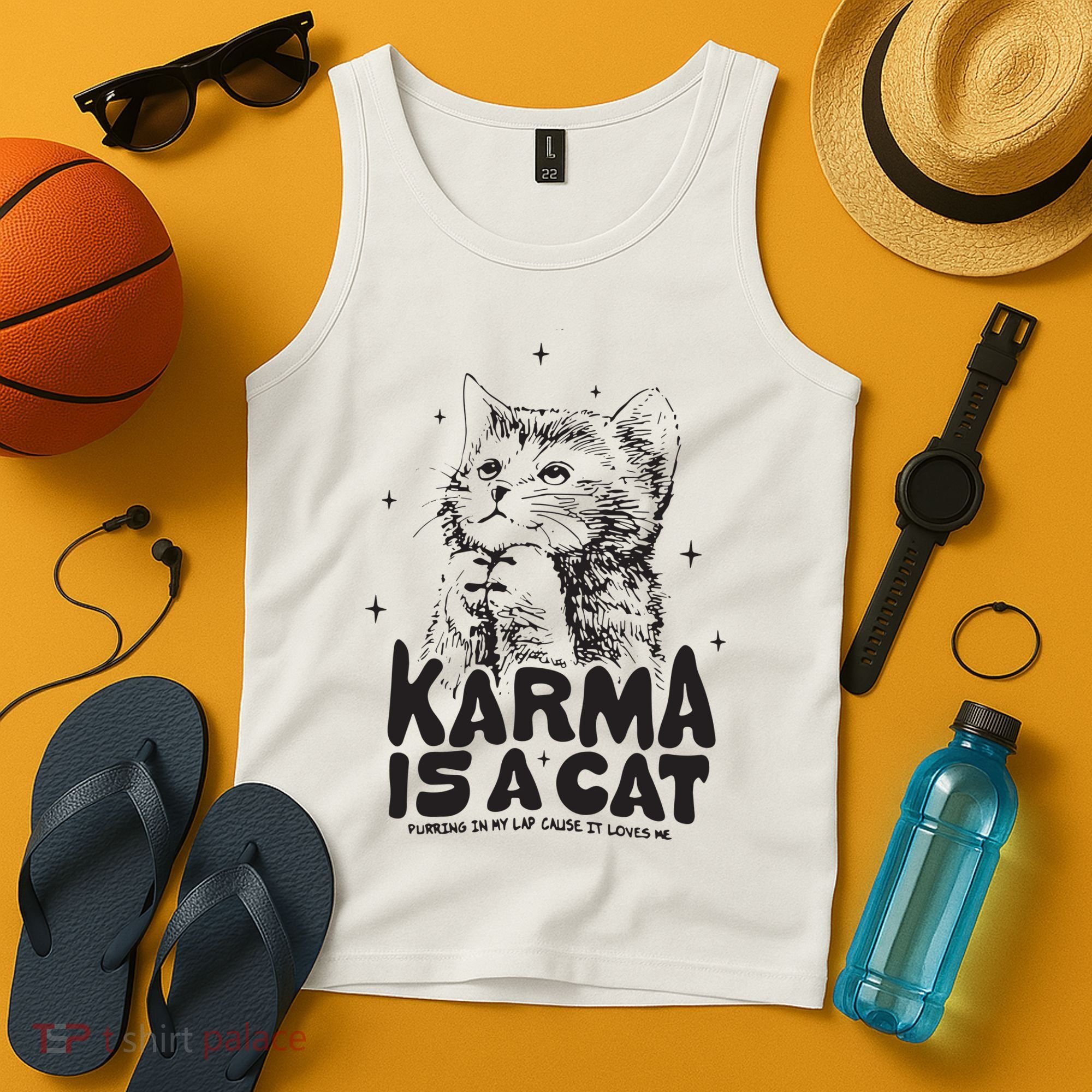 Karma Is A Cat Shirts Taylor Eras Cat Lover Tank Top