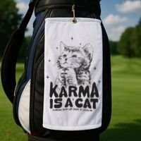 Karma Is A Cat Shirts Taylor Eras Cat Lover Golf Towel thumb 2