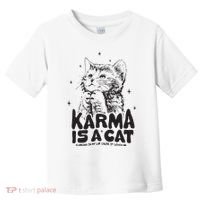 Karma Is A Cat Shirts Taylor Eras Cat Lover Toddler T-Shirt thumb 0