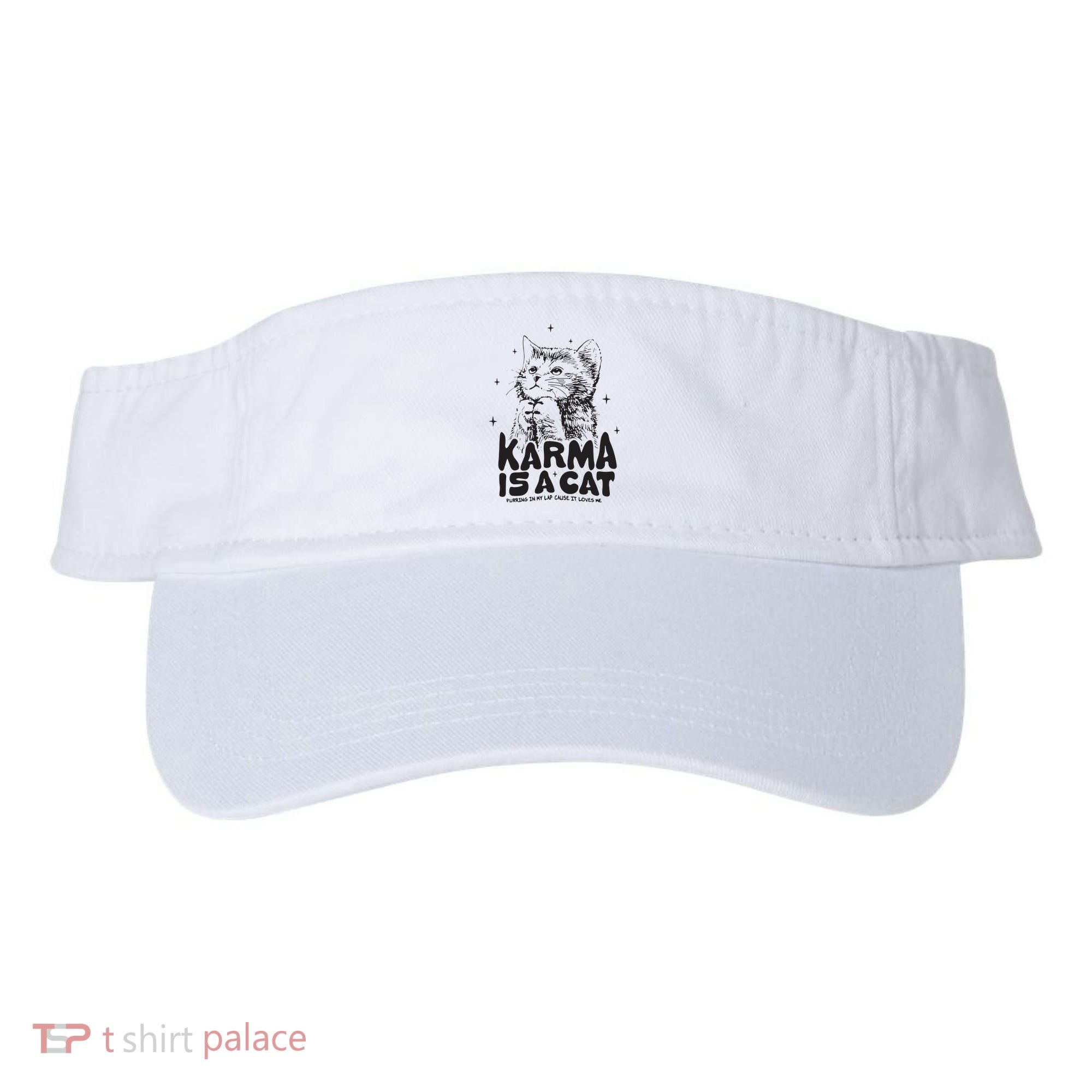 Karma Is A Cat Shirts Taylor Eras Cat Lover Visor