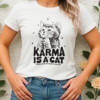 Karma Is A Cat Shirts Taylor Eras Cat Lover Women's T-Shirt thumb 2