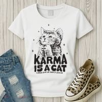 Karma Is A Cat Shirts Taylor Eras Cat Lover Women's T-Shirt thumb 3