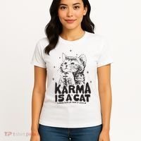 Karma Is A Cat Shirts Taylor Eras Cat Lover Women's T-Shirt thumb 4