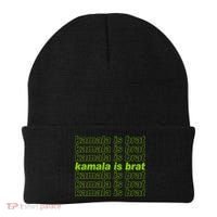 Kamala Is Brat Meme Kamala Harris 2024 Beanie thumb 0