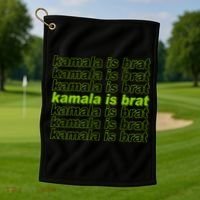 Kamala Is Brat Meme Kamala Harris 2024 Golf Towel thumb 1