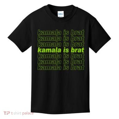 Kamala Is Brat Meme Kamala Harris 2024 Kids T-Shirt