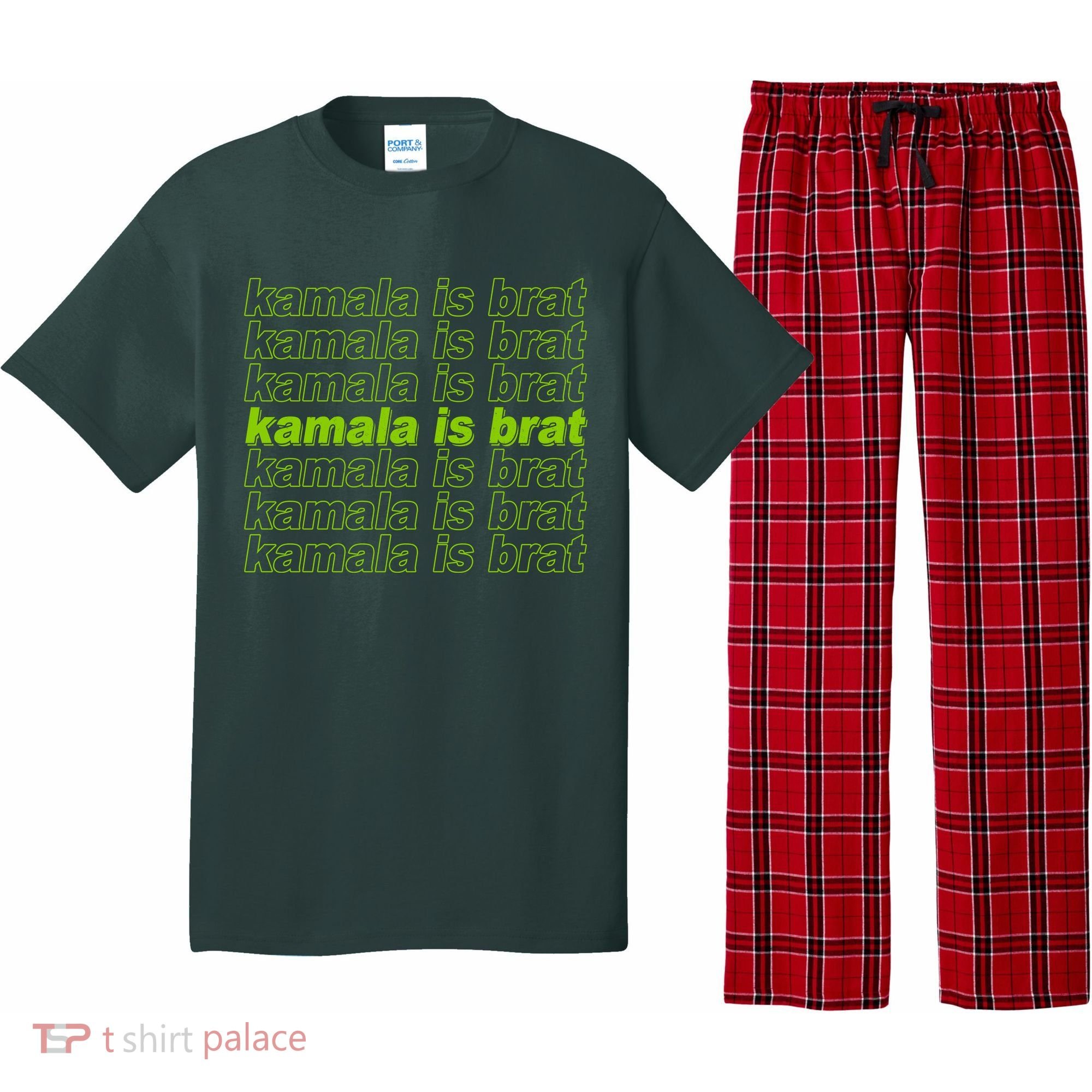 Kamala Is Brat Meme Kamala Harris 2024 Pajama Set