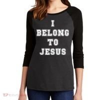 Kaka I Belong To Jesus Women's Tri-Blend 3/4-Sleeve Raglan Shirt thumb 2