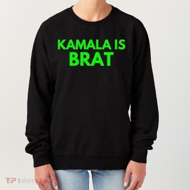 Kamala Is Brat V Neck Women's Sweatshirt