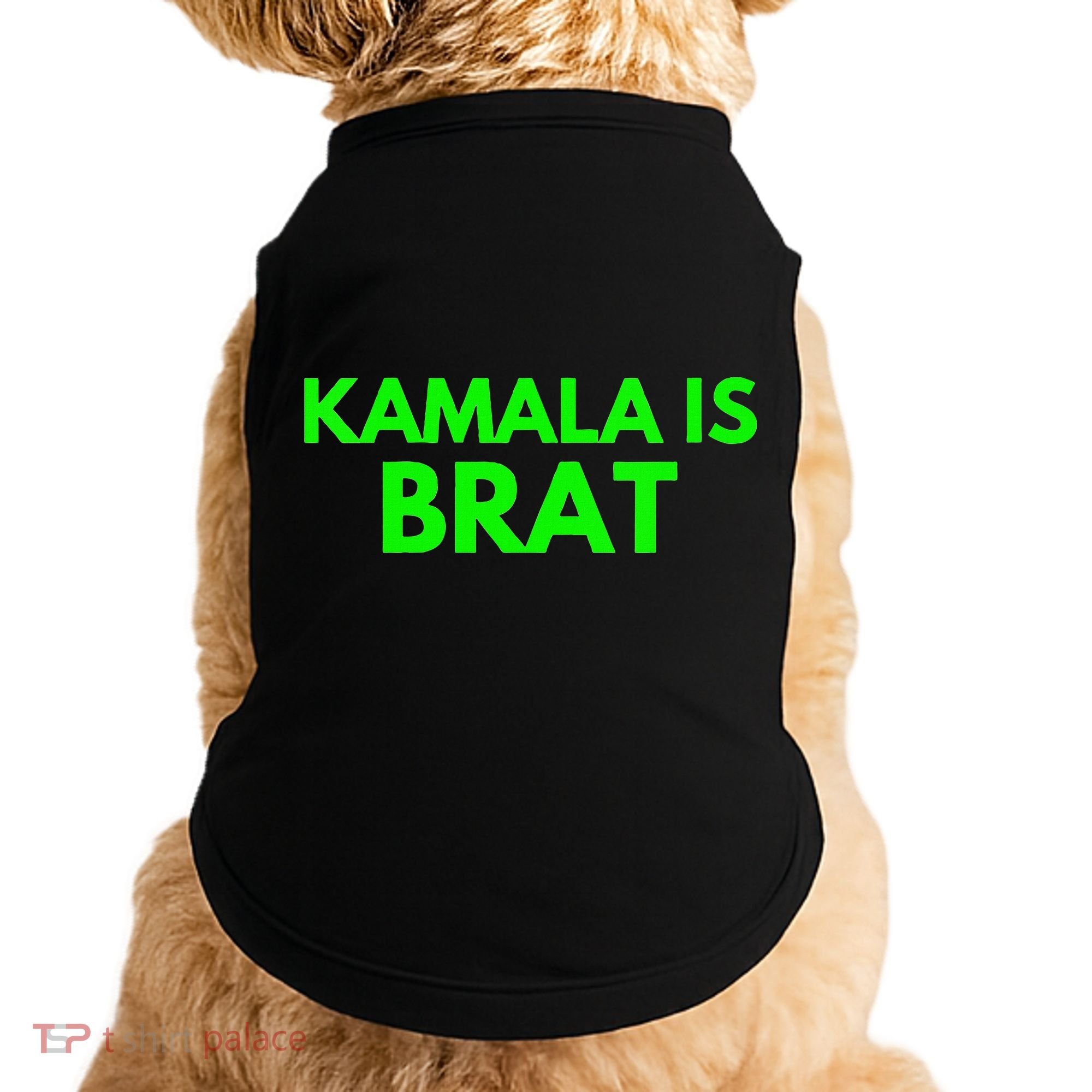 Kamala Is Brat V Neck Doggie Tank